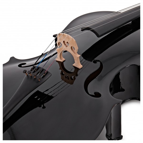 Student 1/2 Size Cello with Case + Beginner Pack, Black