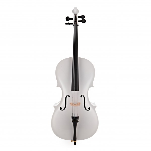 Student 1/2 Size Cello with Case + Beginner Pack, White