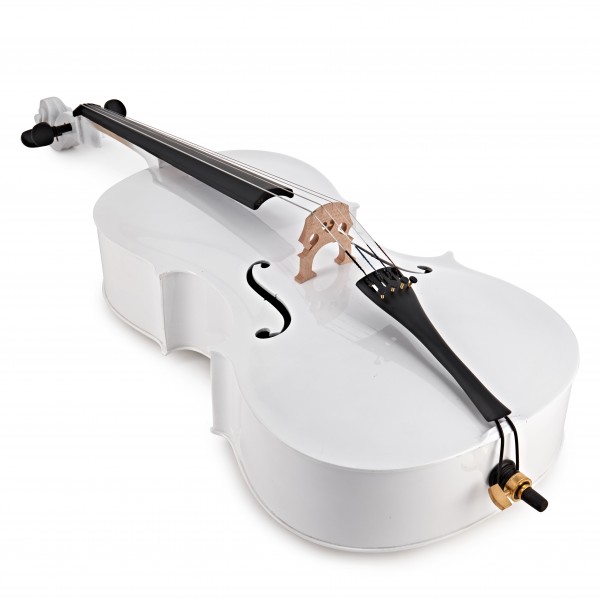 Student 1/2 Size Cello with Case + Beginner Pack, White