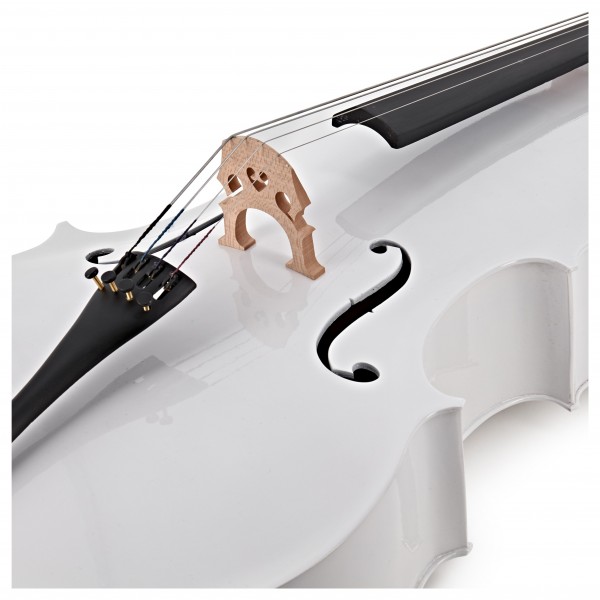 Student 1/2 Size Cello with Case + Beginner Pack, White