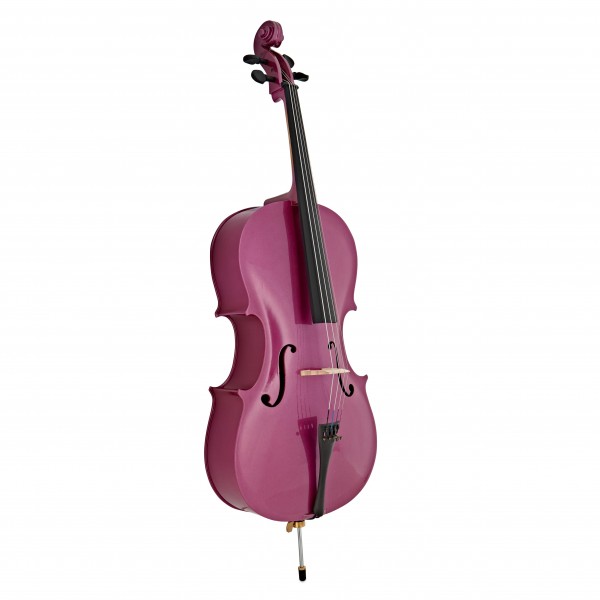 Student 1/2 Size Cello with Case + Beginner Pack, Purple