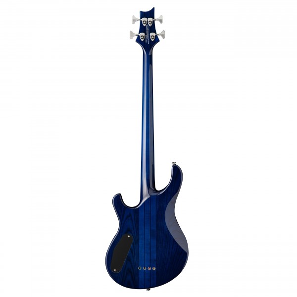 PRS SE Kingfisher Bass, Faded Blue Burst back