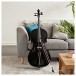 Full Size Cello with Case + Beginner Pack, Black