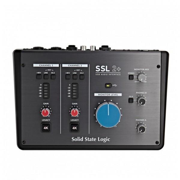 SSL 2+ 2-Channel USB Audio Interface - Front