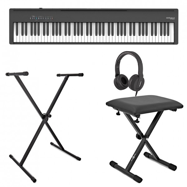 Roland FP-30X Digital Piano with Stand, Stool and Headphones, Black