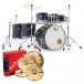 Pearl Decade Maple 7pc Pro Kit with Cymbals, Ultramarine Velvet