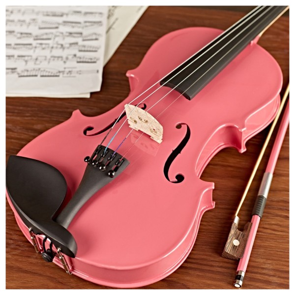 Student Full Size Violin, Pink, by Gear4music