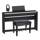 Pack de Pratique &agrave; Domicile Premium avec Piano Num&eacute;rique Roland FP-30X, Noir