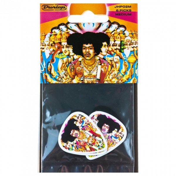 Dunlop Jimi Hendrix Bold as Love Picks, Pack of 6 - Front View