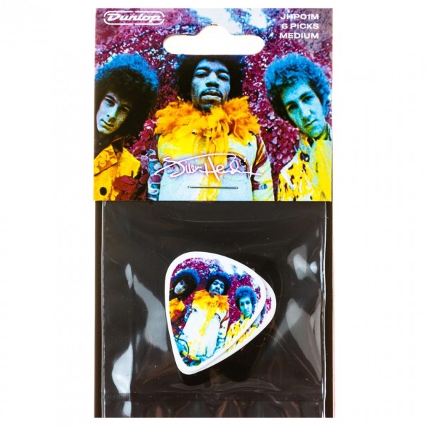 Dunlop Jimi Hendrix Experienced Picks, Pack of 6 - Front View