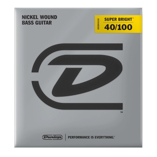 Dunlop Superbright Nickel Medium Scale Bass Strings, Light - Front View