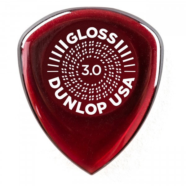 Dunlop Flow Gloss 3.00mm Picks, Pack of 3 back