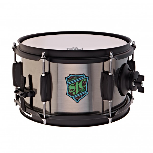 SJC Slam Can 10" x 6" Side Snare, Brushed Nickel Wrap