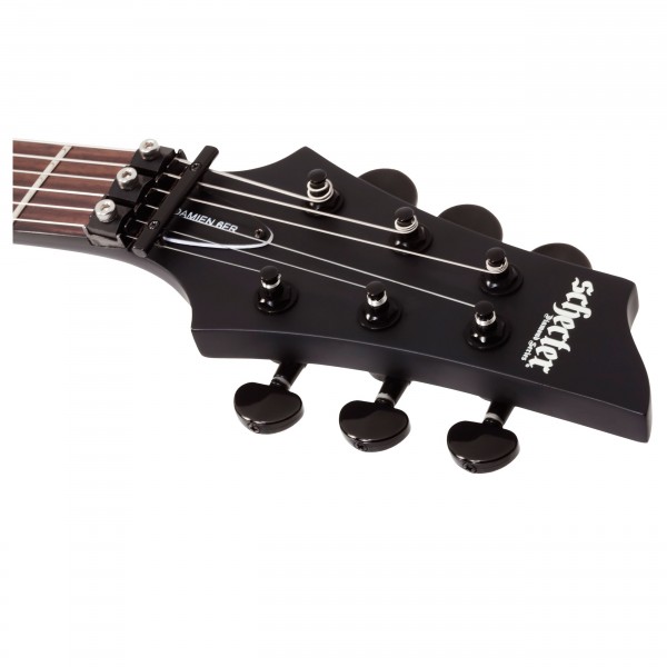 Schecter Damien-6 FR, Satin Black Headstock