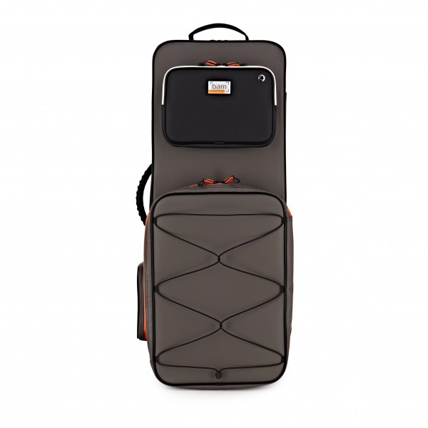 BAM Peak Performance Tenor Saxophone Case, Black and Grey