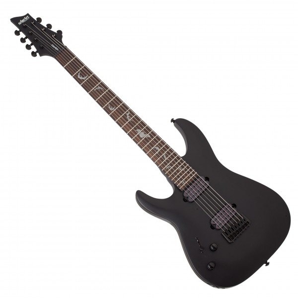 Schecter Damien-7 Left Handed, Satin Black