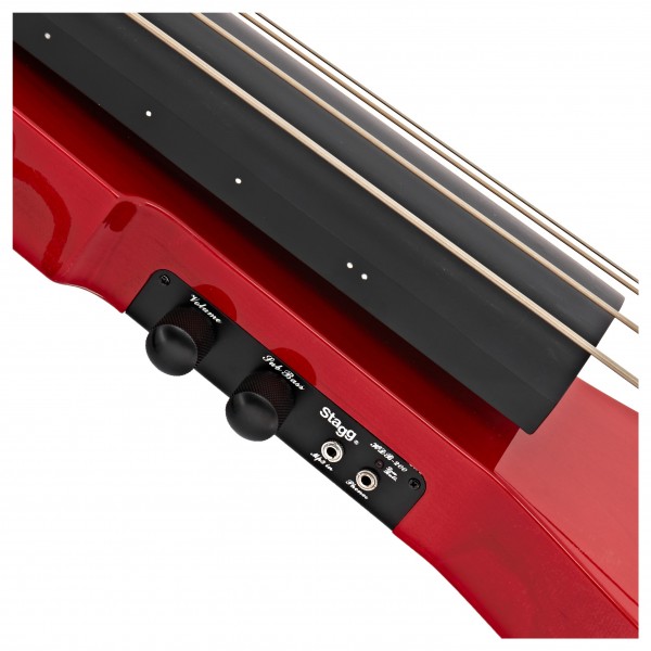 Stagg Electric Double Bass, Transparent Red, 3/4
