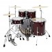 Pearl Roadshow 5pc American Fusion Drum Kit, Red Wine w/Ride Cymbal