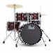 Pearl Roadshow 5pc Compact Drum Kit, Red Wine