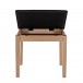 Piano Stool with Storage by Gear4music, Light Oak