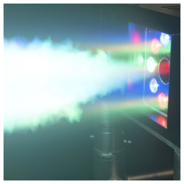 Eurolite NSF-250 Vertical Fog Machine with LEDs - Fog Closeup