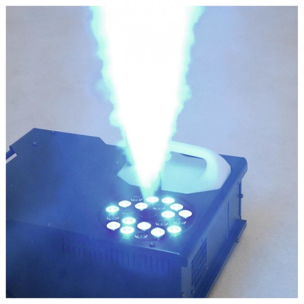 Eurolite NSF-350 Vertical Fog Machine with LEDs - Fog Column Closeup Lit Blue