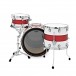 Natal Cafe Race Extreme 22'' 3pc Shell Pack, Matte White w/Red Stripe