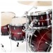 Pearl Masters MCT 22'' 5pc Shell Pack, Red Burst Stripe