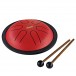 Nino Percussion Mini Steel Tongue Drum, Red