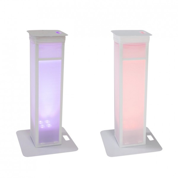 Eurolite Adjustable Stage Stands with Cover and Bag, White - Stands Lit