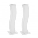 Eurolite 150cm Curved Stage Stands with Cover and Bag, White