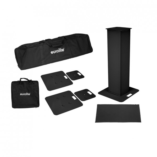 Eurolite 100cm Stage Stands with Cover and Bag, Black - Contents