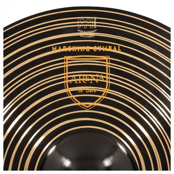 Meinl Marching 18" Arena Dark Professional Range Hand Cymbals Logo