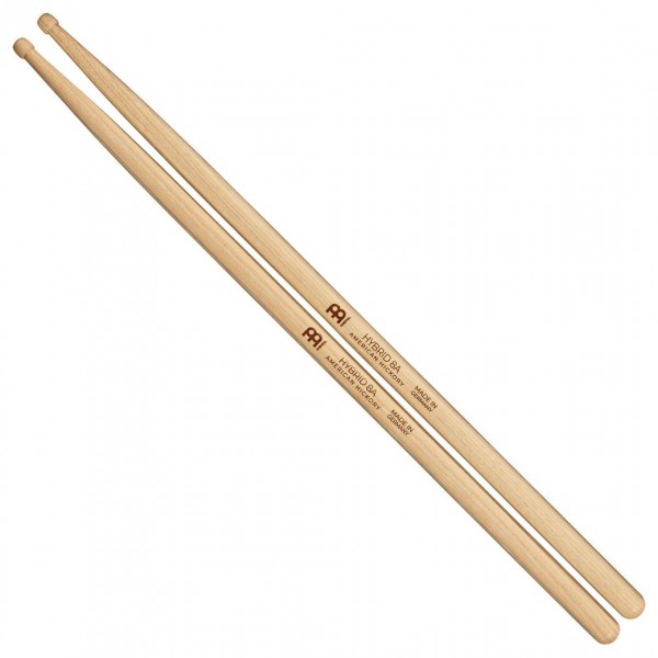Meinl Stick & Brush Hybrid 8A Drumsticks, Wood Tip, Pair