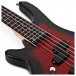 Chicago 5 String Left Handed Trans Red Bass + 35W Amp by Gear4music