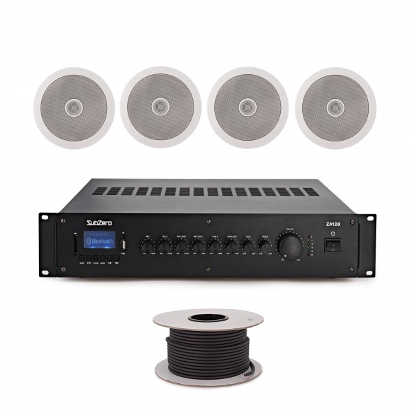 SubZero 40W 100V Ceiling Speaker System