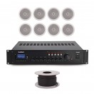 SubZero 100 V Zone Syst&egrave;me 8 Enceintes de Plafond, 8", 160 W