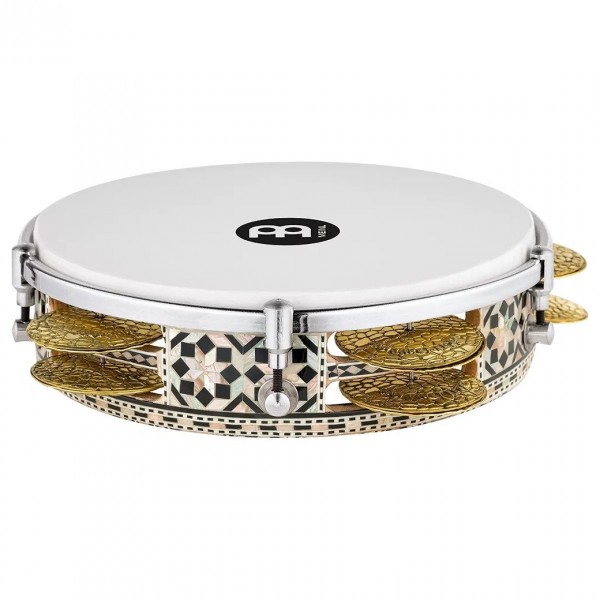 Meinl Artisan Edition 8 3/4" Riq Drum, White Burl, Mosaic Royale