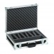 Roadinger Flightcase for 7 Microphones - Case Open