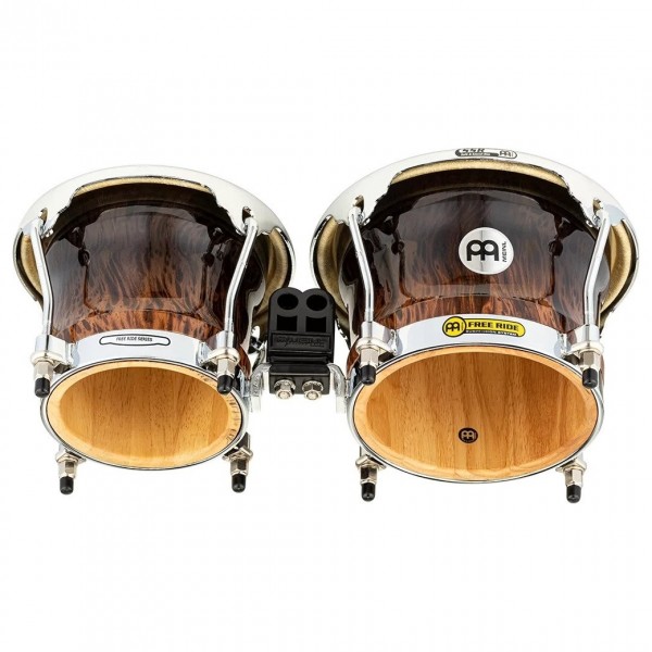 Meinl Free Ride Series 7" & 8 1/2" Wood Bongos, Brown Burl