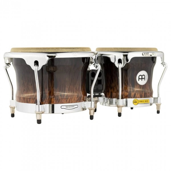 Meinl Free Ride Series 7" & 8 1/2" Wood Bongos, Brown Burl