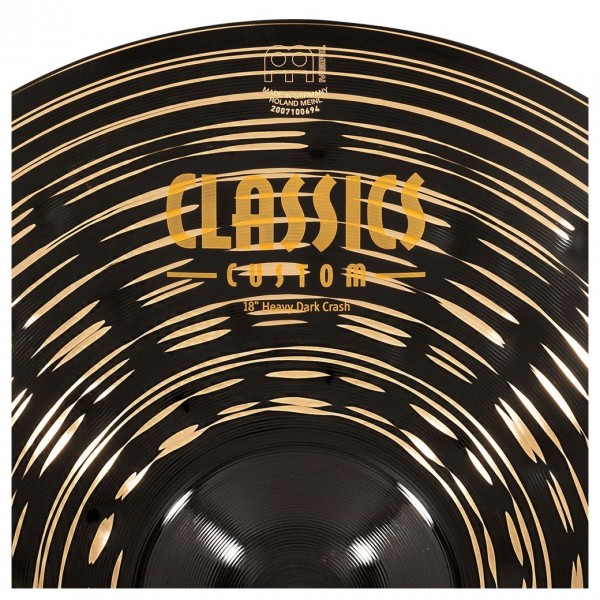 Meinl Classics Custom Dark 18" Heavy Crash - Logo