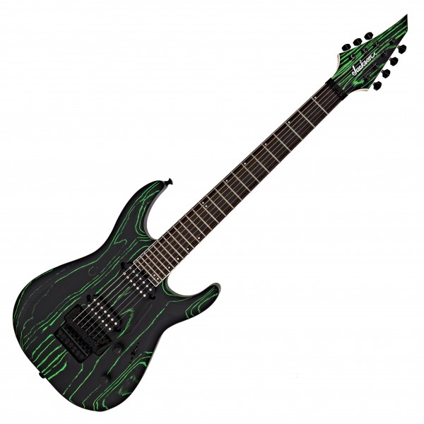 Jackson Pro Dinky Modern Ash FR7, Black & Green