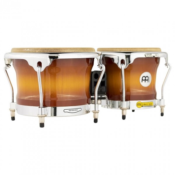 Meinl Percussion Free Ride Wood Bongos Gold Amber Sunburst