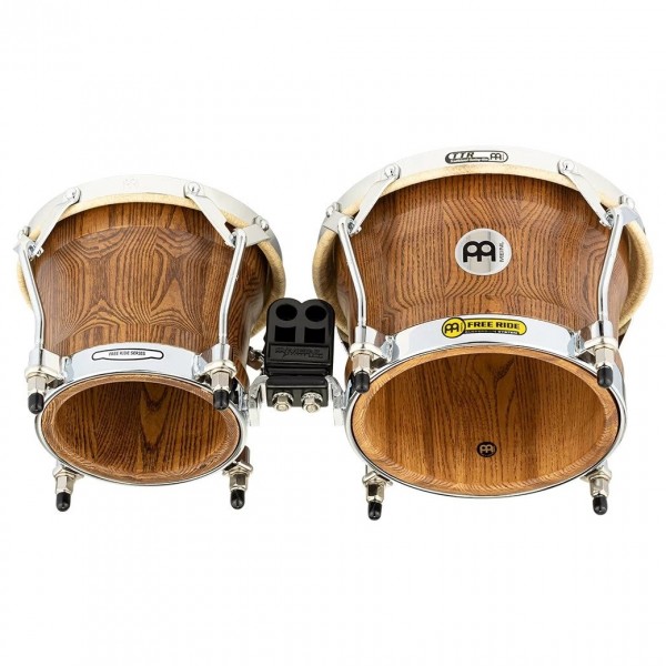 Meinl WB500ZFA-M Free Ride Series Woodcraft Bongo, Zebra Finished Ash