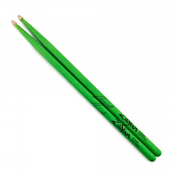 Zildjian 5A Acorn Tip Neon Green Drumsticks