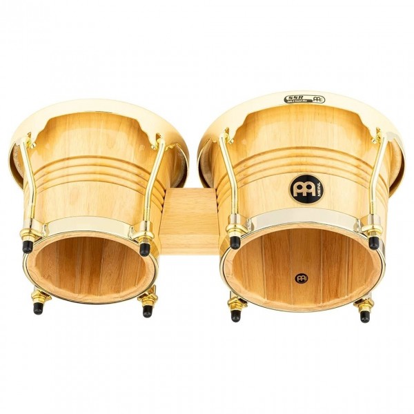 Meinl Percussion Wood Bongos, Natural, Gold Tone Hardware