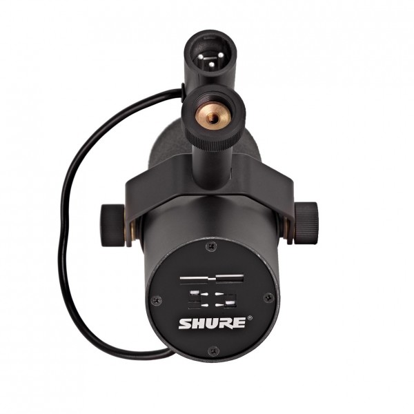 Shure SM7B Microphone with Heavy Duty Studio Arm and Cable - Microphone Rear