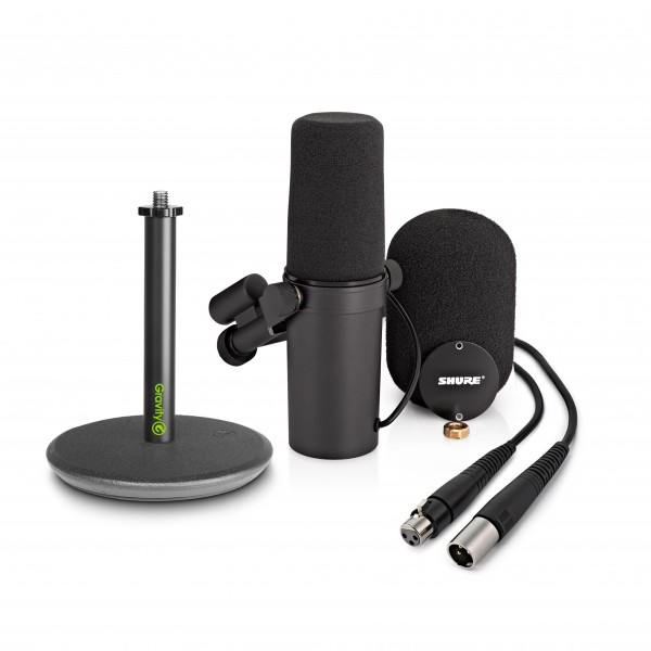 Shure SM7B Microphone with Table Top Stand and Cable