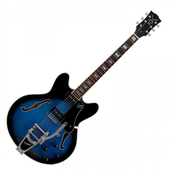Vox Bobcat V90 Semi Hollow w/ Bigsby, Sapphire Blue - Main